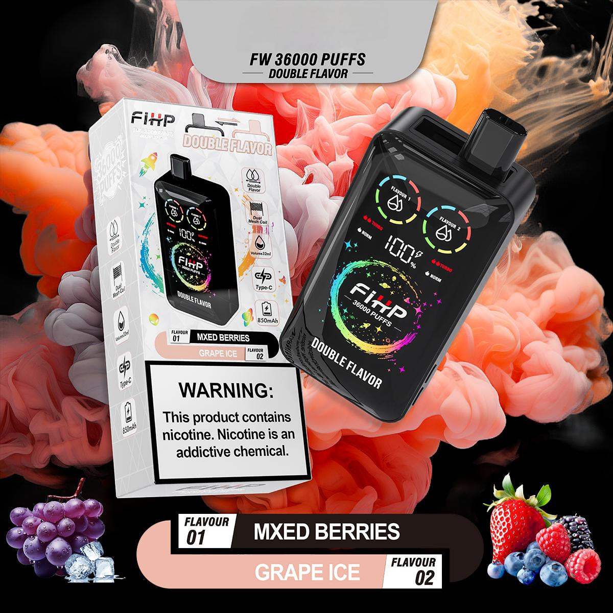 Puff 36000 Mixed Berries - Grape Ice