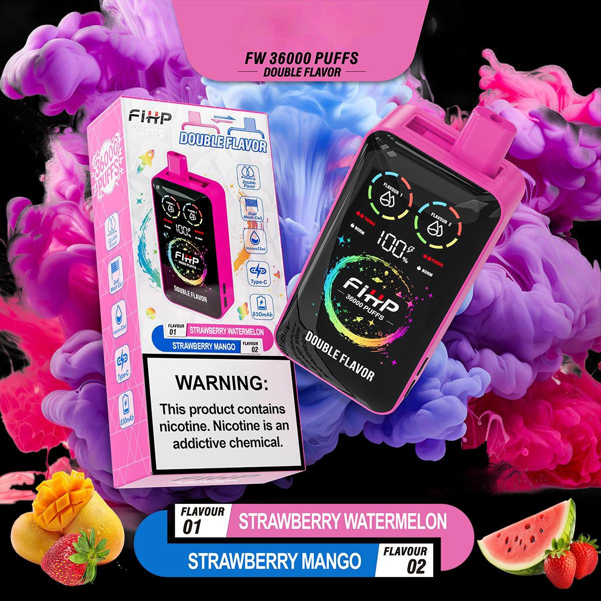 Puff 36000 Strawberry Watermelon - Strawberry Mango