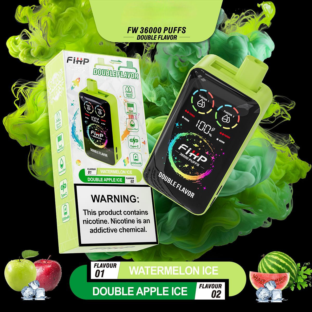Puff 36000 Watermelon Ice - Double Apple Ice