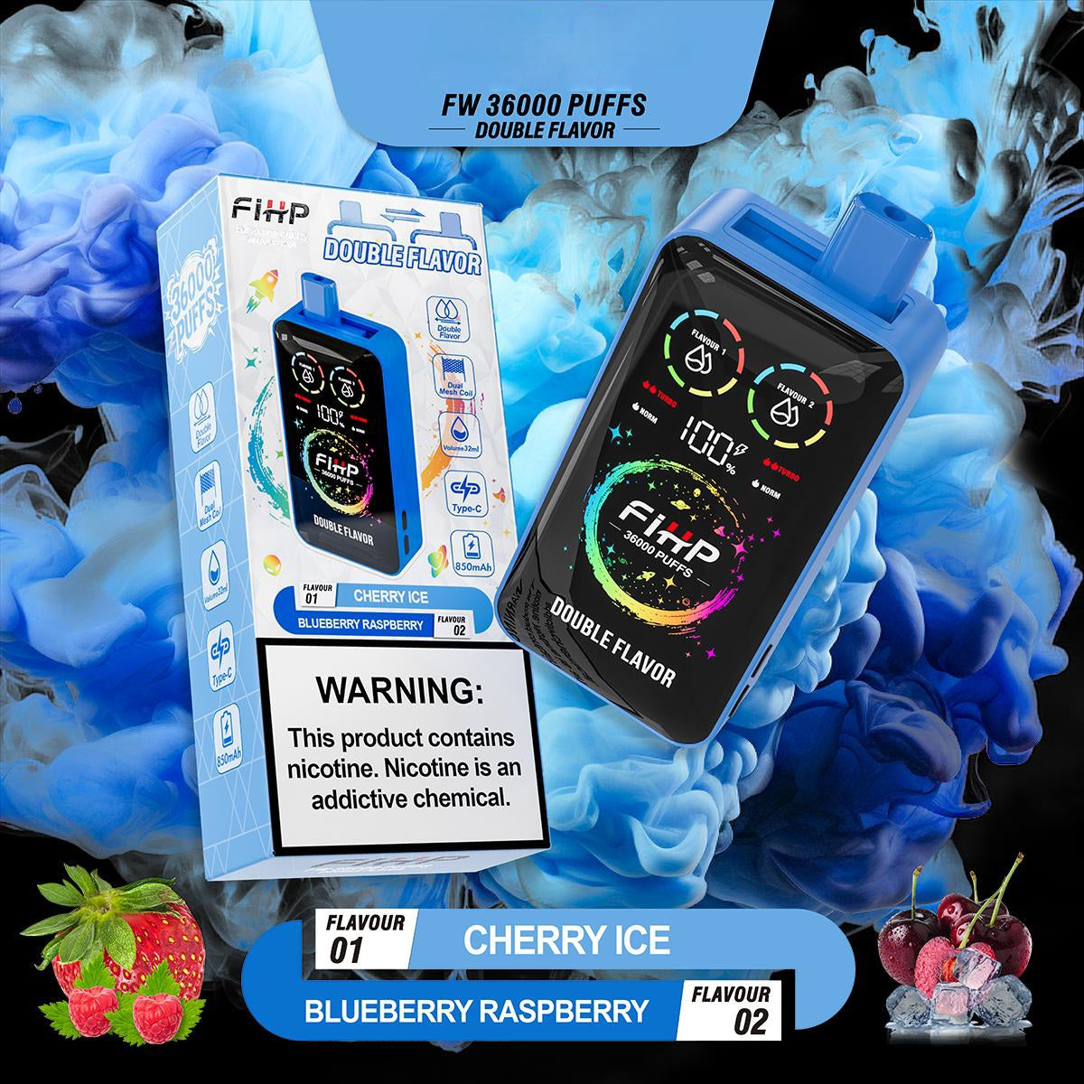 Puff 36000 Cherry Ice - Blueberry Raspberry