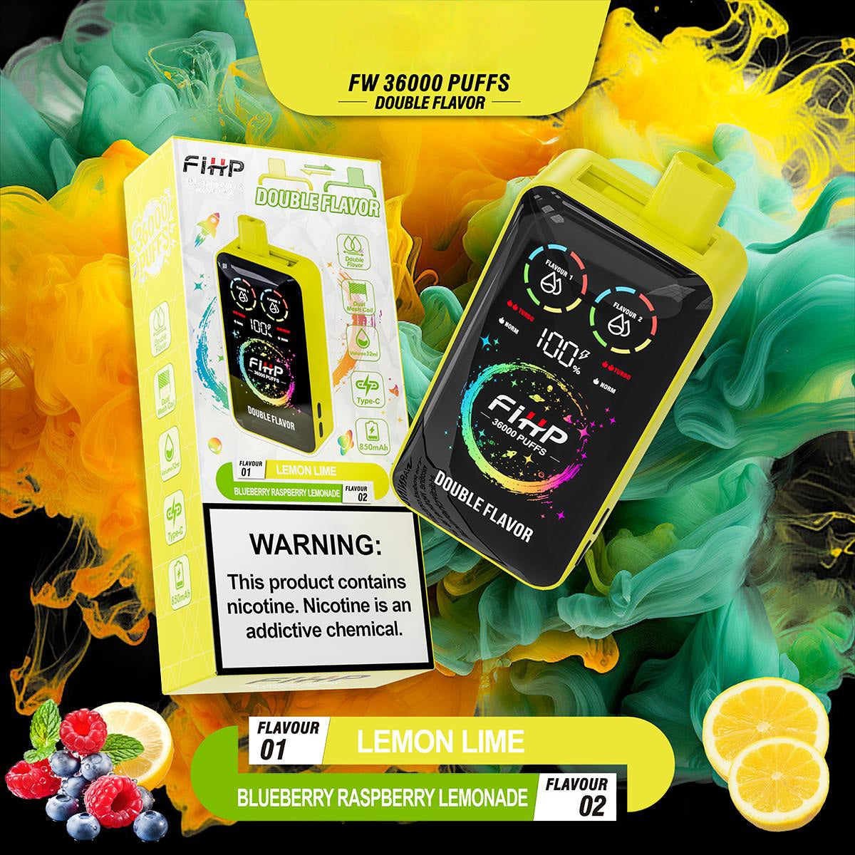 Puff 36000 Lemon Lime - Blueberry Raspberry Lemonade