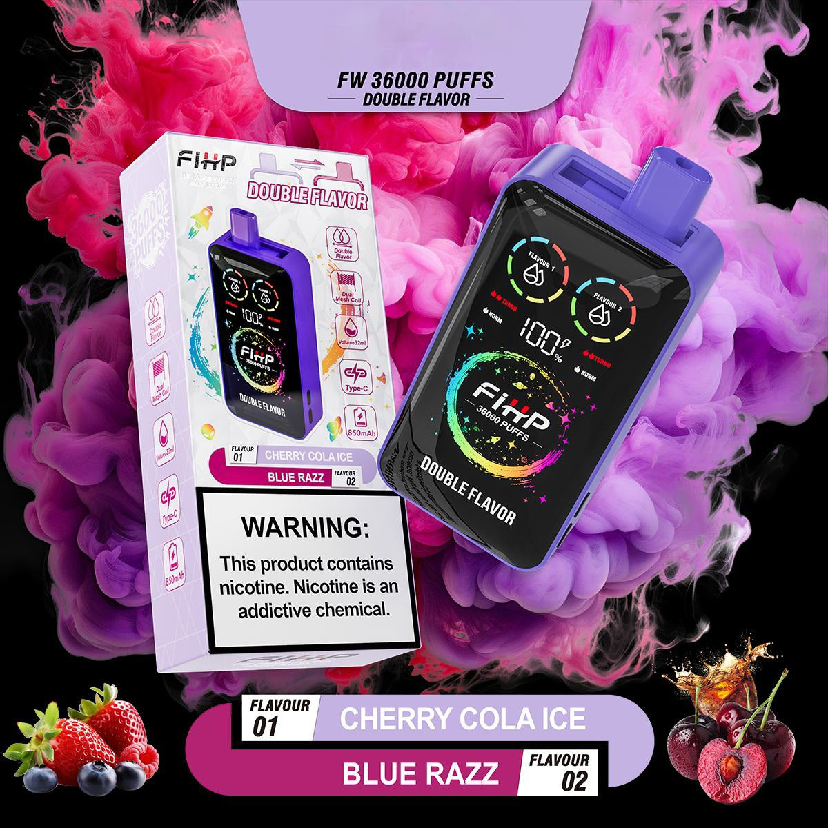 Puff 36000 Cherry Cola Ice - Blue Razz