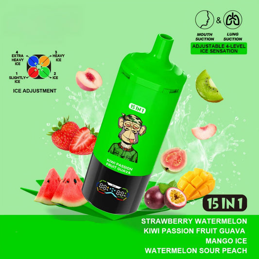Puff 450000 Strawberry Watermelon - Kiwi Passion Fruit Guava - Mango Ice - Watermelon Sour Peach