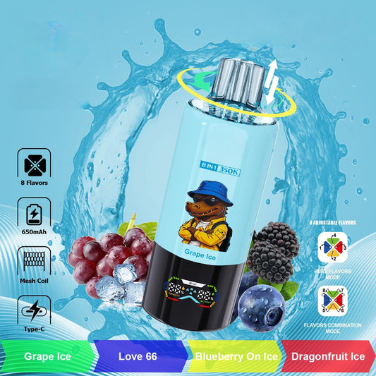 Puff 350000  Grape Ice - Love 66 -Blueberry On Ice - Dragonfruit Ice