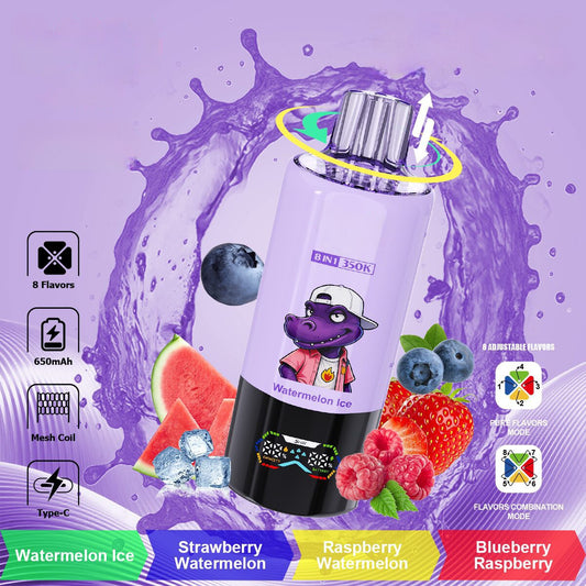 Puff 350000  Watermelon Ice - Strawberry Watermelon - Raspberry Watermelon - Blueberry Raspberry