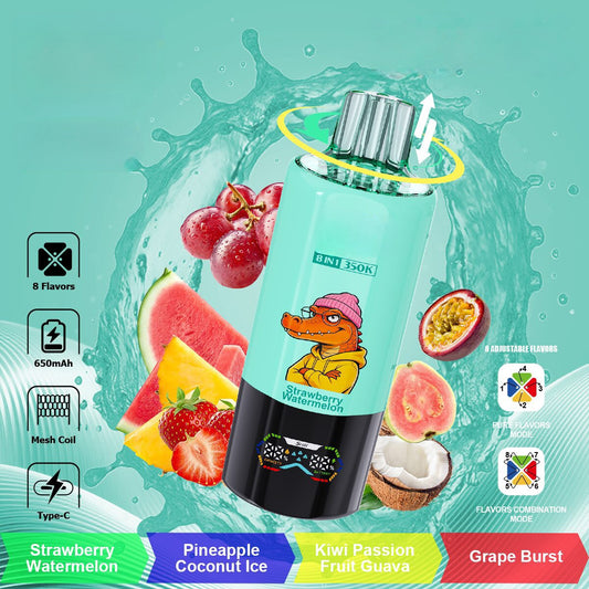 Puff 350000  Strawberry Watermelon - Pineapple Coconut Ice - Kiwi Passion Fruit Guava - Grape Burst